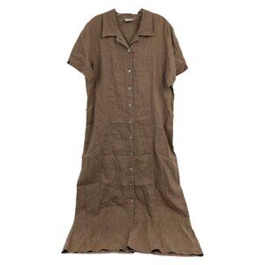 Match Brown Button Front Maxi Dress | Size L